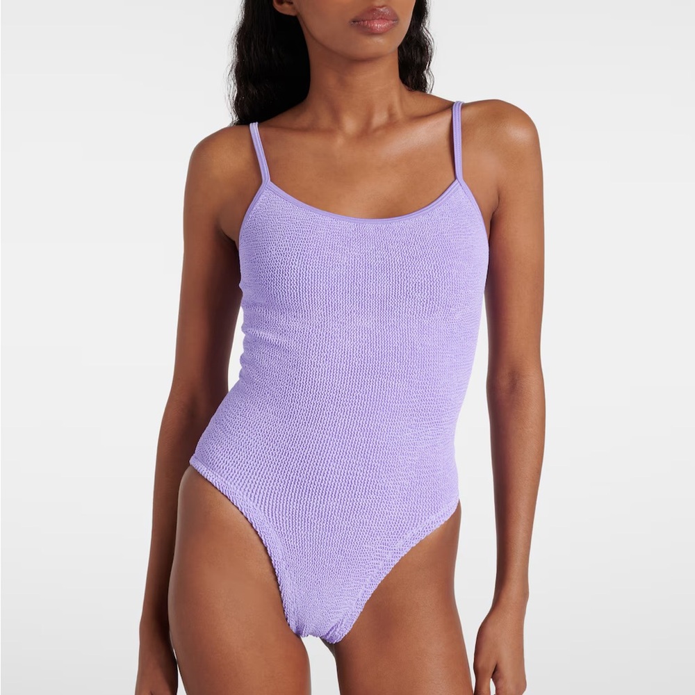 Hunza G Pamela One Piece Swimsuit in Lilac NWT - Picture 1 of 5